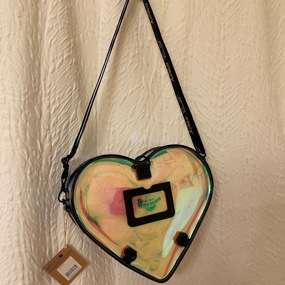 Dr. Martens Heart Shaped Iridescent Transparent Backpack - NWT * - Picture 6 of 10